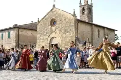 medieval castle festival of monteriggioni